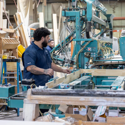 Interior door machine