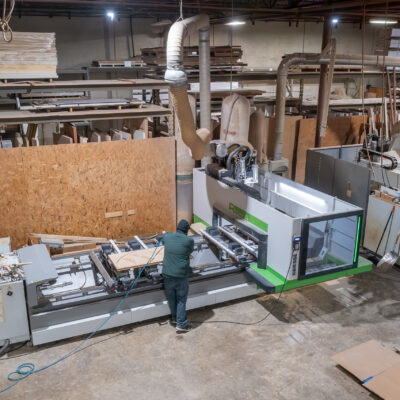 Aerial view of CNC/custom mill shop